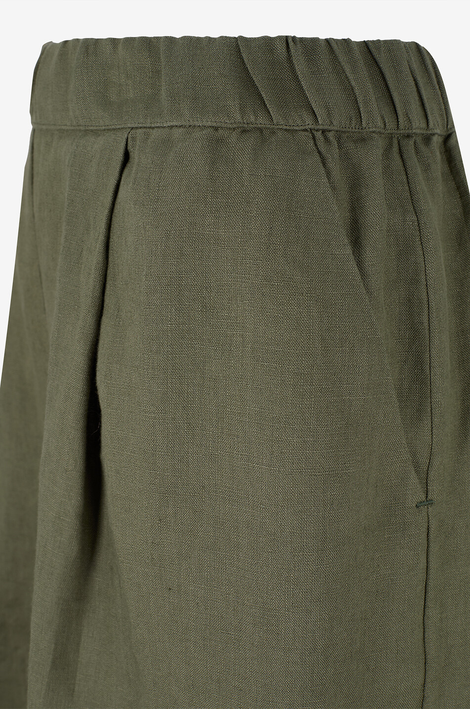 YC MILANO Langer ausgestellter Rock aus Leinen Damen KHAKI 3