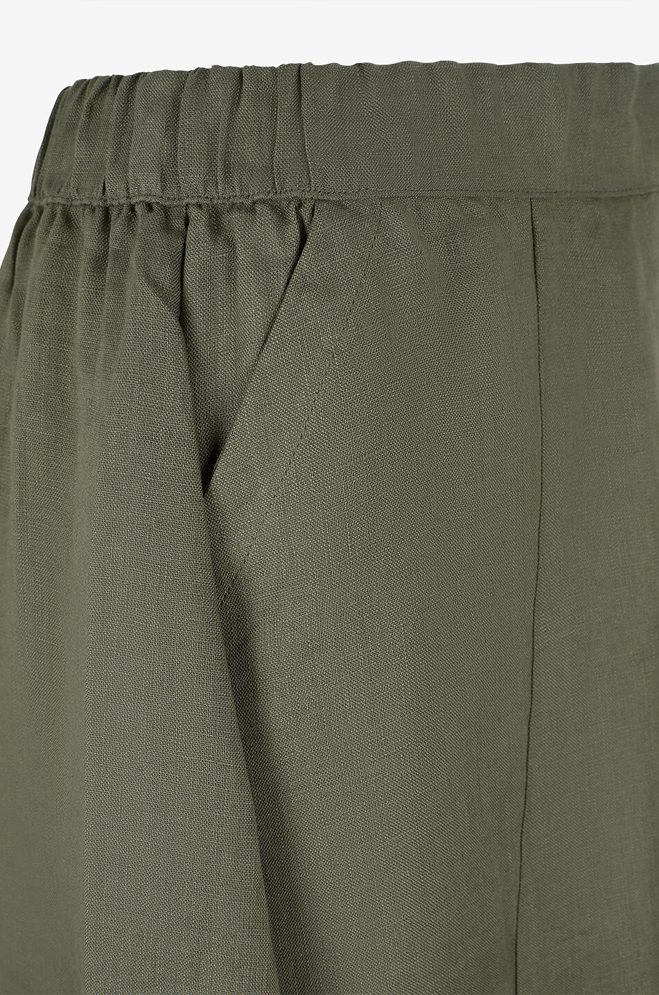 YC MILANO Langer ausgestellter Rock aus Leinen Damen KHAKI 3