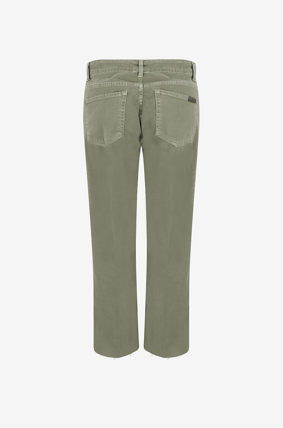 7 FOR ALL MANKIND Calie Straight cotton twill straight-leg trousers Women GREEN 2