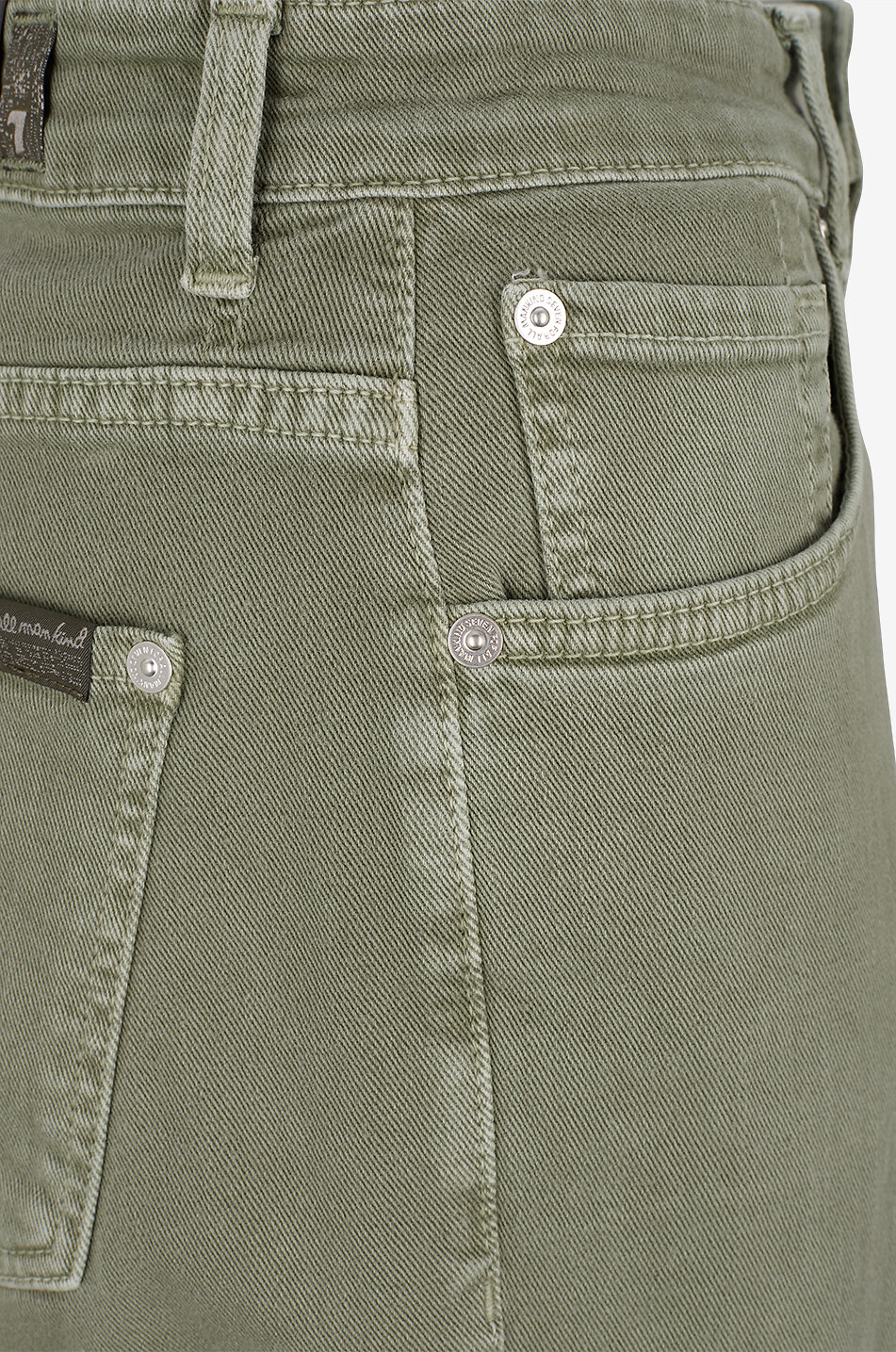 7 FOR ALL MANKIND Calie Straight cotton twill straight-leg trousers Women GREEN 3