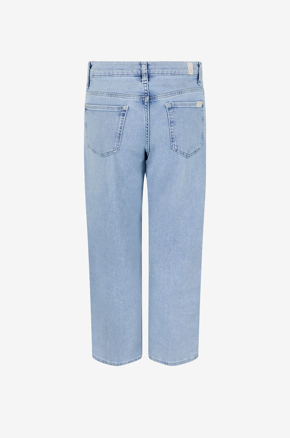 7 FOR ALL MANKIND Stovepipe Straight cotton blend straight jeans Women LIGHT BLUE 2