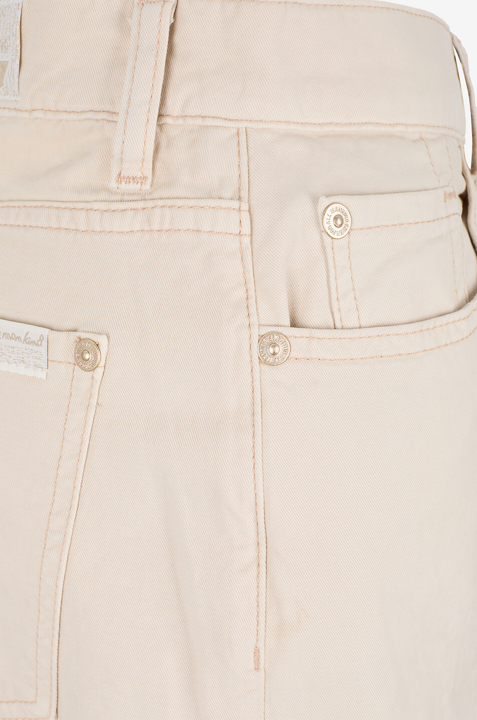 7 FOR ALL MANKIND Jean large en coton Lotta Femme Beige clair 3