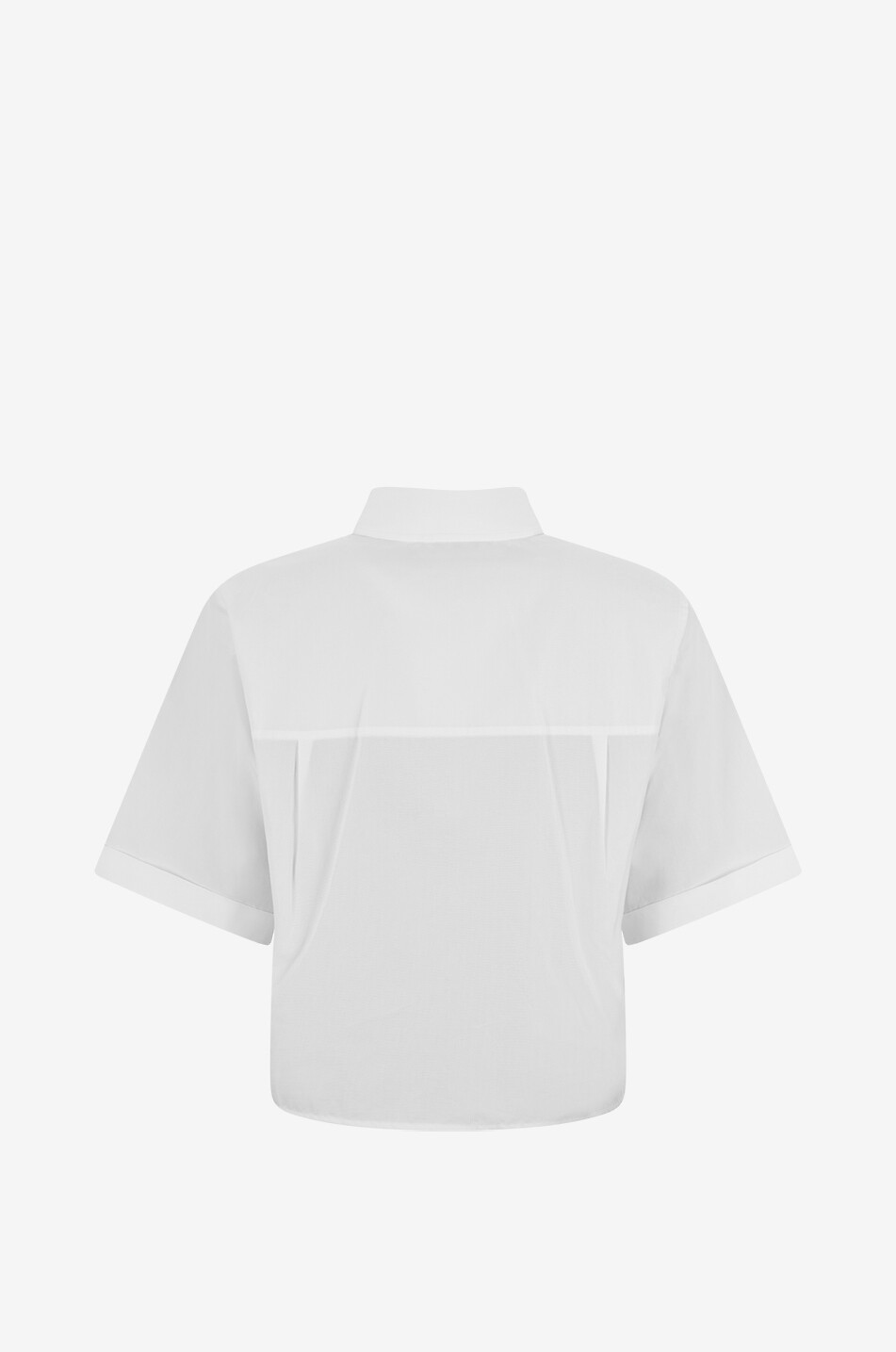 VINCE Short-sleeved cotton shirt Women WHITE 2