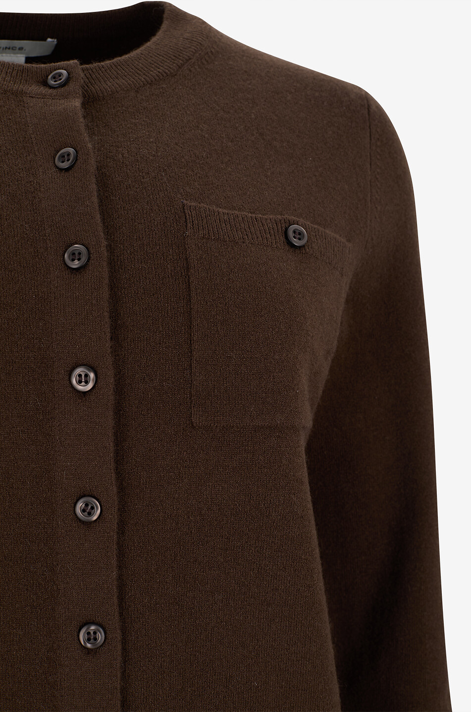 VINCE Cardigan à col rond en laine et cachemire Femme MARRON 3