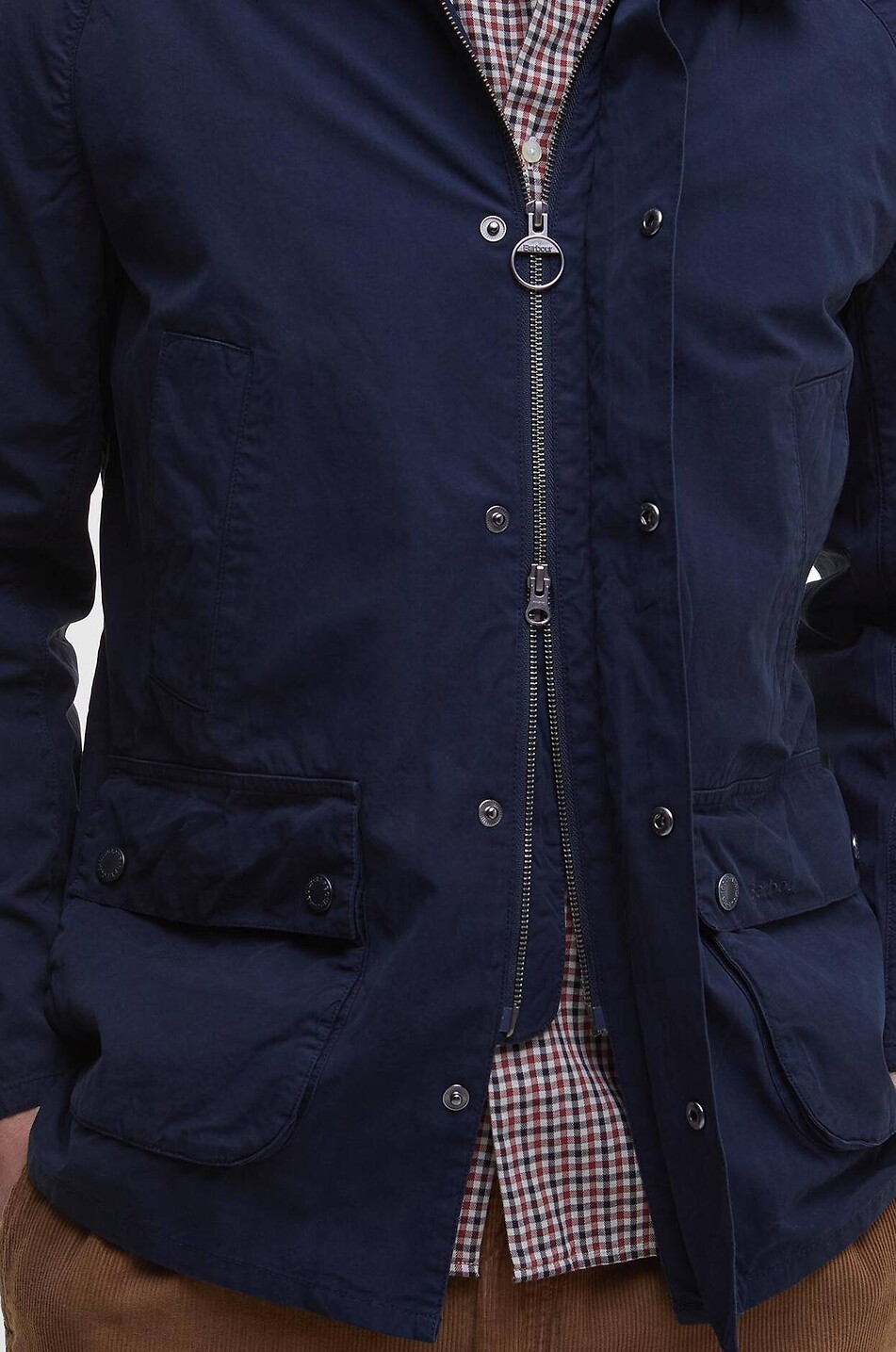 BARBOUR Kurze leichte Jacke mit Stehkragen Ashby Herren DUNKELBLAU 4