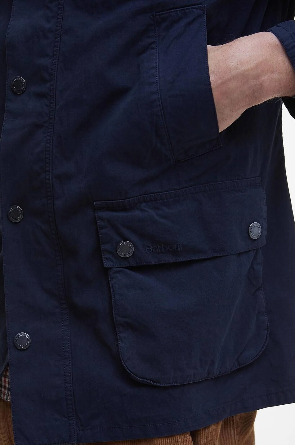 BARBOUR Kurze leichte Jacke mit Stehkragen Ashby Herren DUNKELBLAU 5
