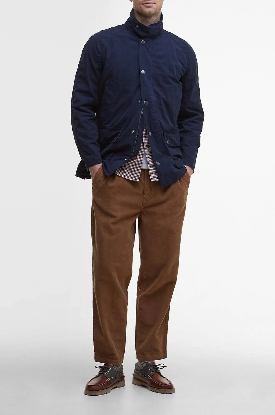 BARBOUR Kurze leichte Jacke mit Stehkragen Ashby Herren DUNKELBLAU 2
