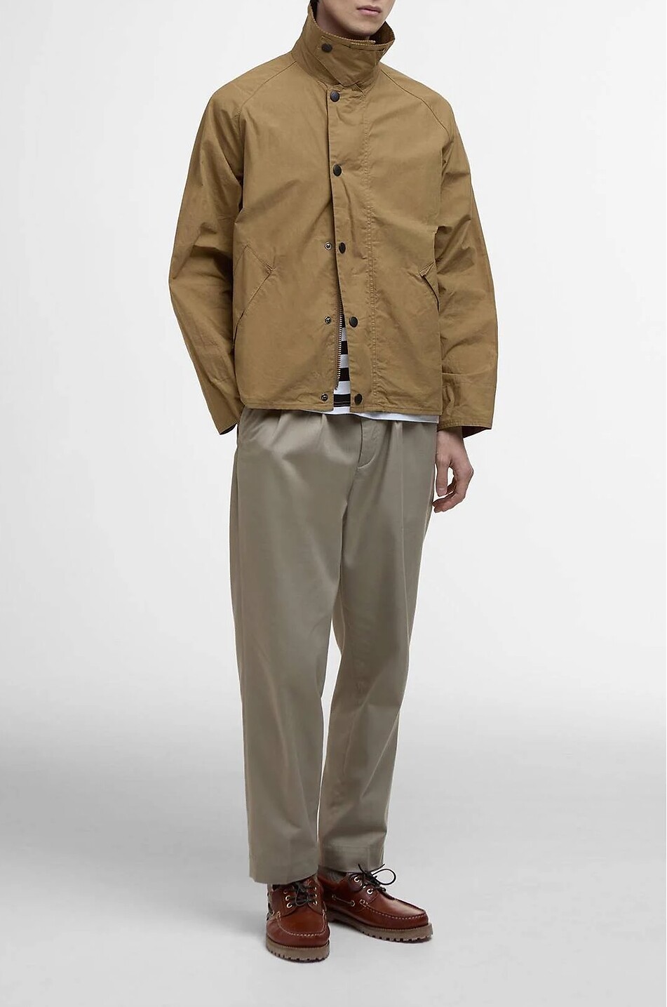 BARBOUR Transport lightweight short cotton jacket Men BEIGE 3