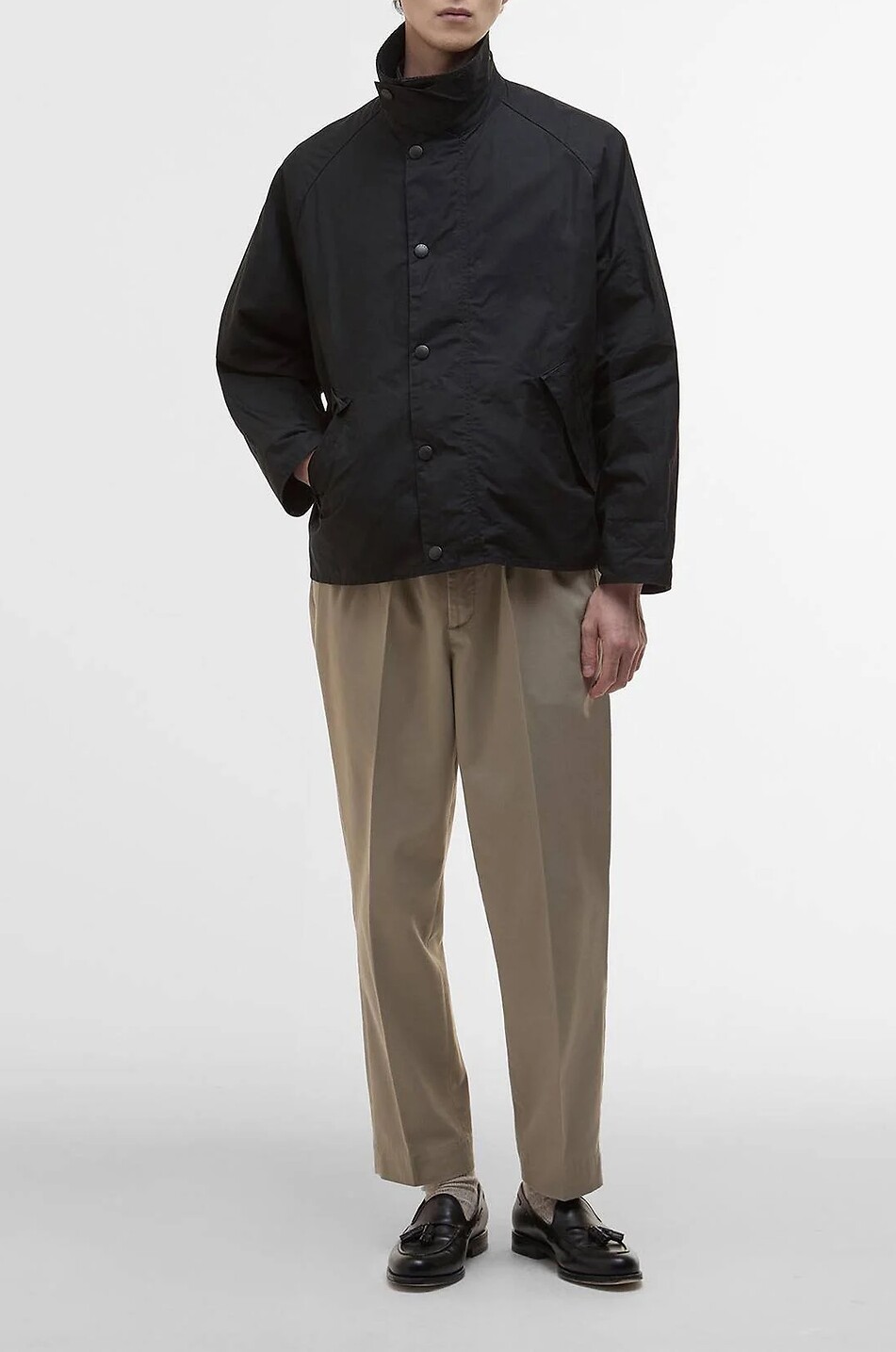 BARBOUR Transport lightweight short cotton jacket Men BLACK 3