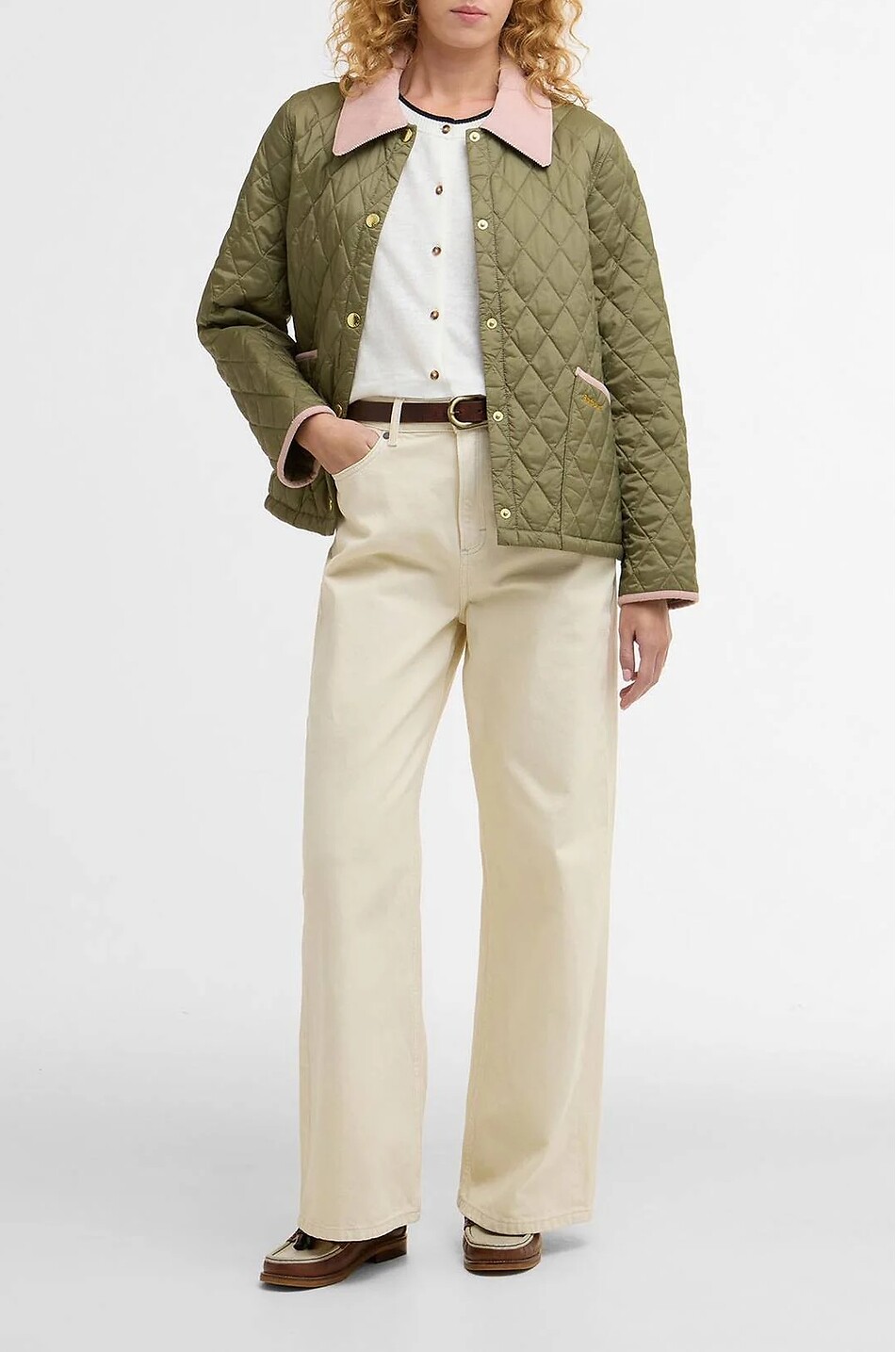 BARBOUR Icons Liddesdale quilted lightweight jacket with shirt collar Women GREEN 2