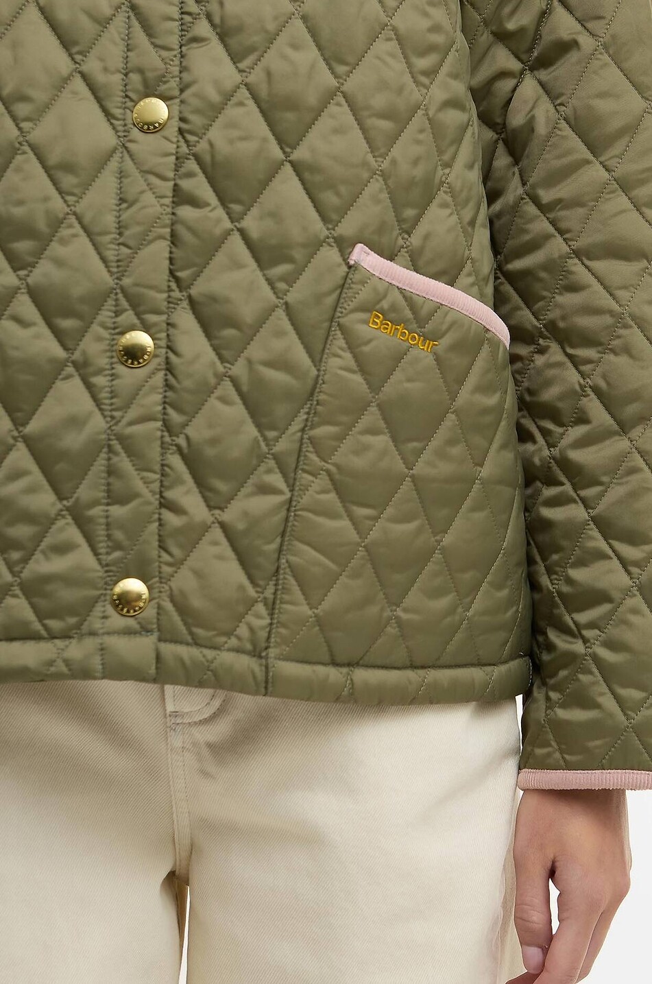 BARBOUR Icons Liddesdale quilted lightweight jacket with shirt collar Women GREEN 5