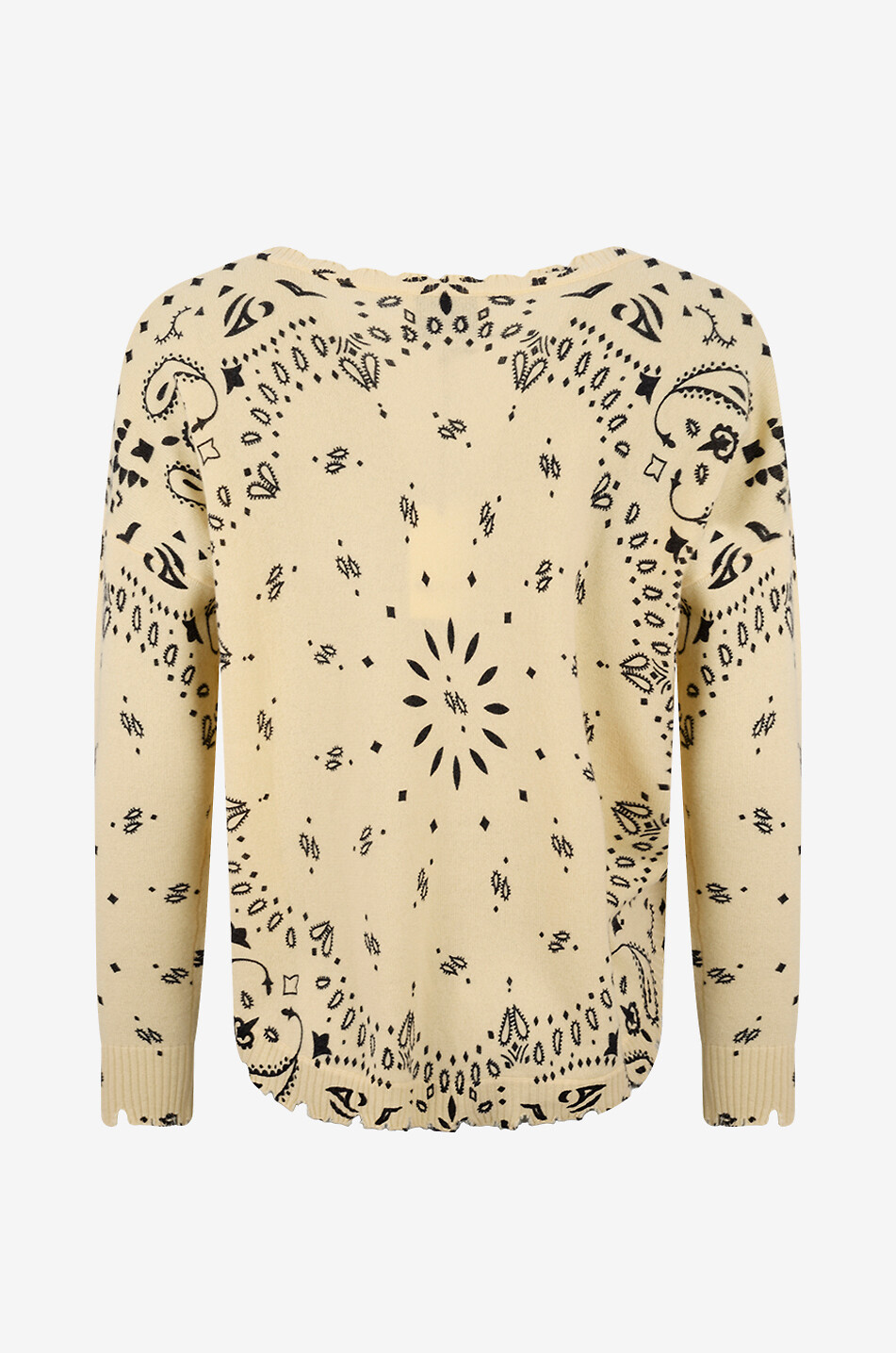 KUJTEN Pullover mit Rundhalsausschnitt aus Kaschmir Mela Bandana Damen HELLGELB 2