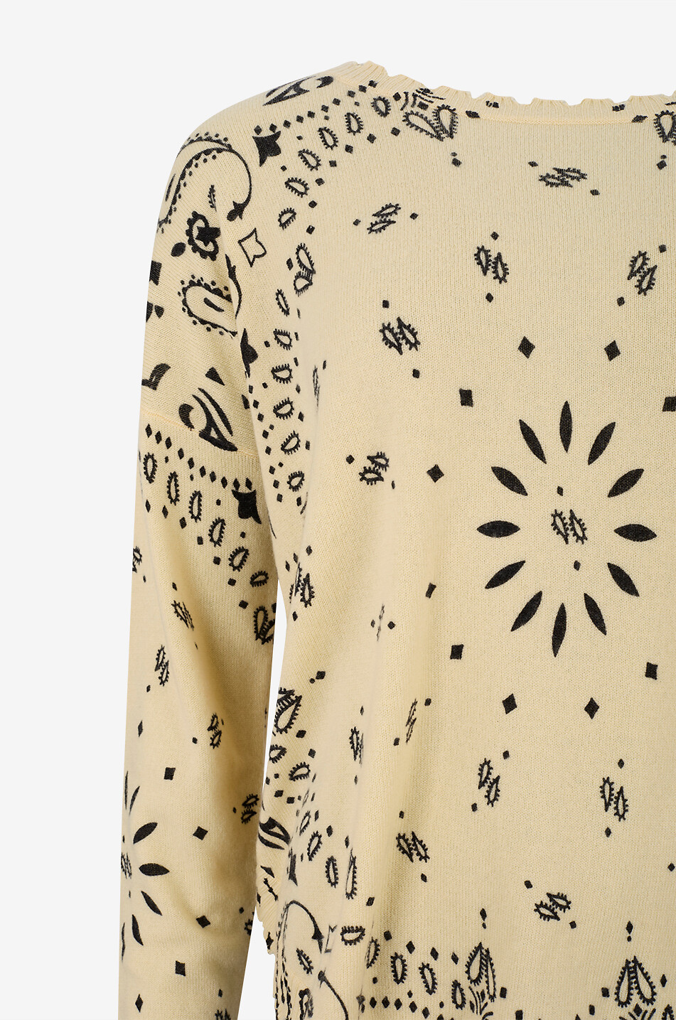 KUJTEN Pullover mit Rundhalsausschnitt aus Kaschmir Mela Bandana Damen HELLGELB 3