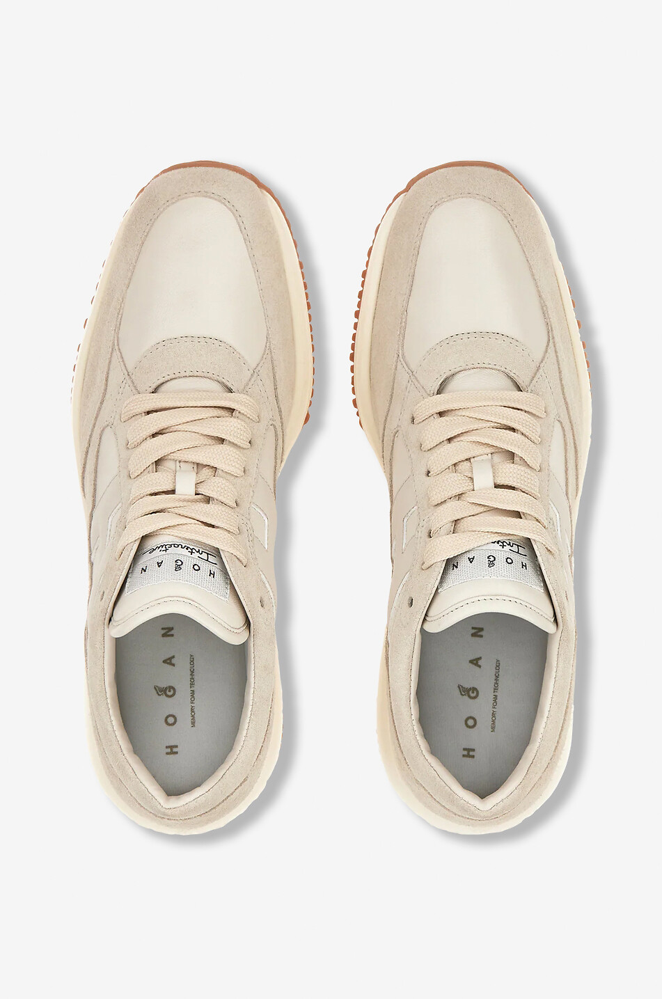 HOGAN Niedrige Sneaker aus Leder und Wildleder Interactive Damen BEIGE 5