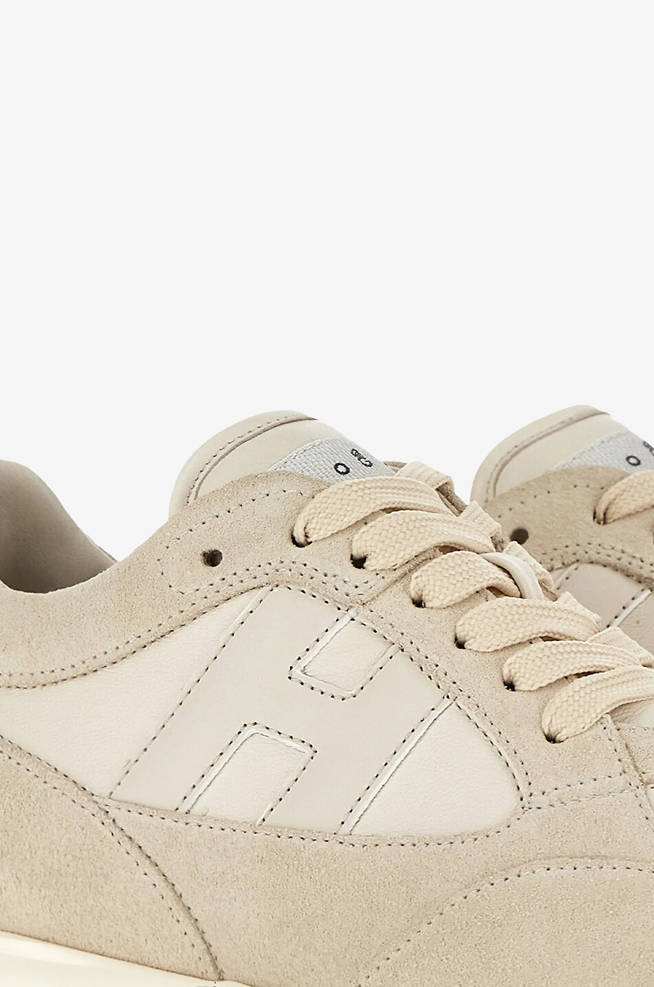 HOGAN Niedrige Sneaker aus Leder und Wildleder Interactive Damen BEIGE 6