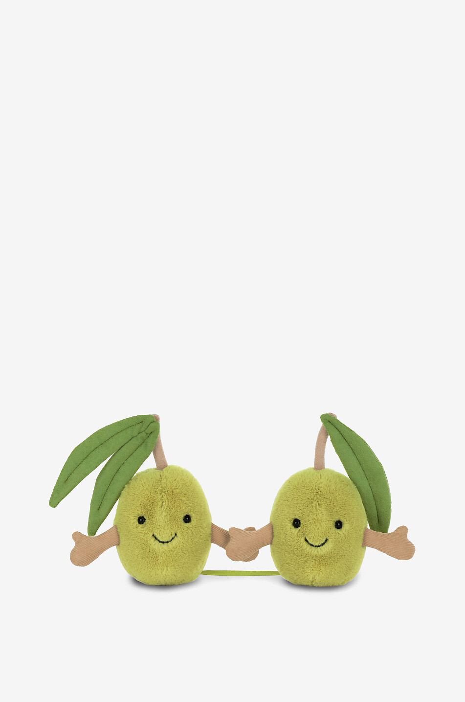 JELLYCAT Amuseables Pair of Olives children's plush toy Unisex LIGHT GREEN 2