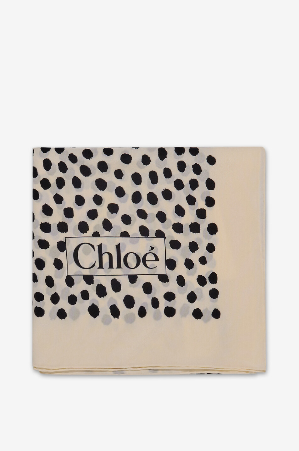 Foulard carré à pois en soie Spotted