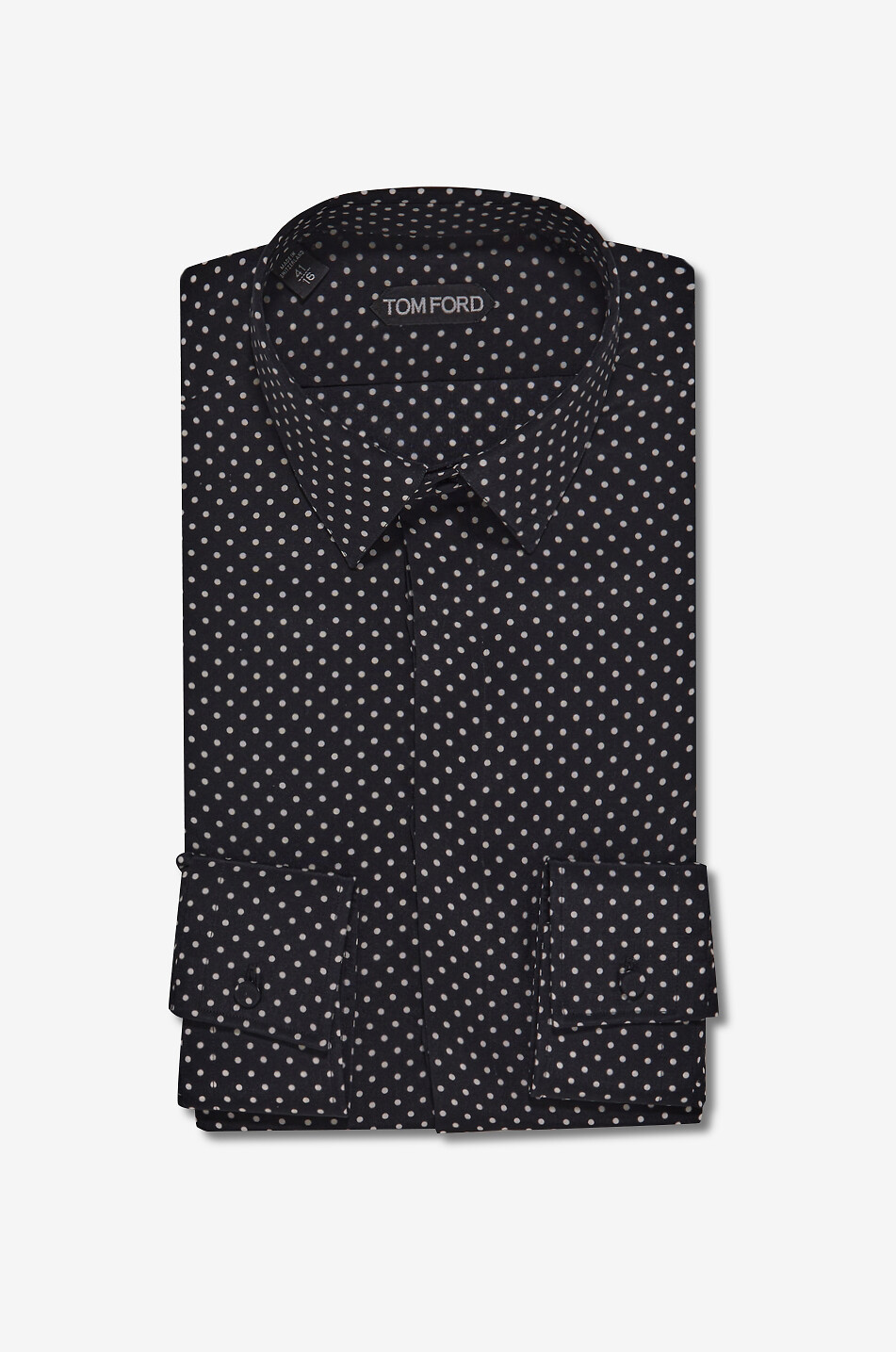 Chemise à pois en soie crêpe de chine Classic