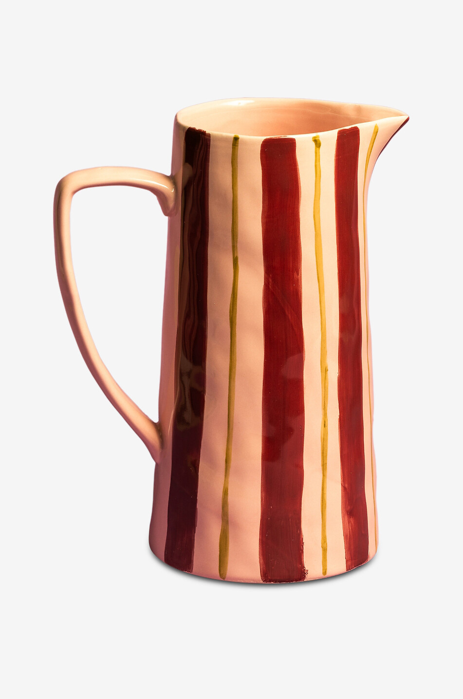 Stripe Jug striped ceramic carafe H17