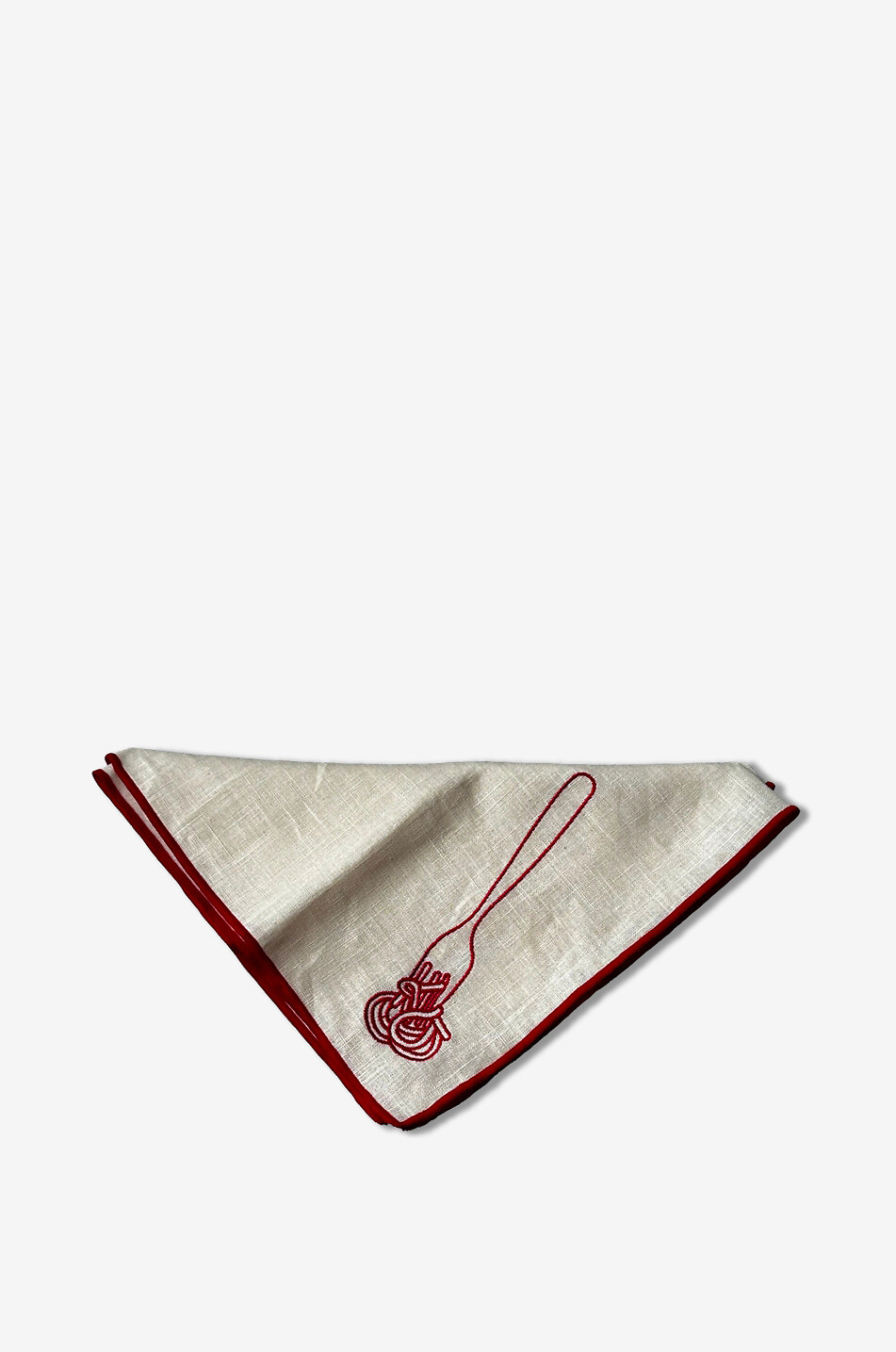 MAEGEN Lot de deux serviettes de table brodées en lin Maegen Maison BEIGE 2