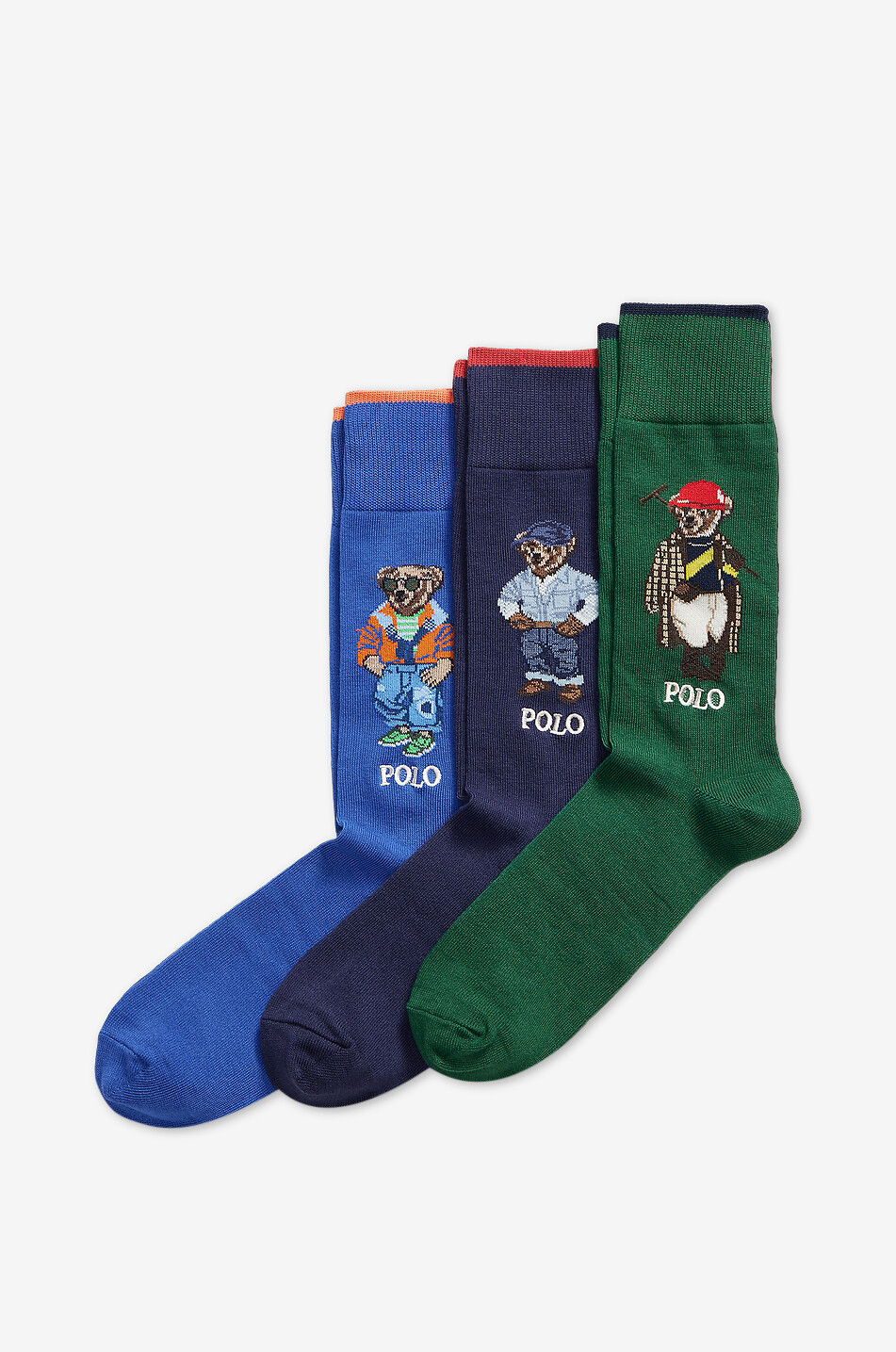 POLO RALPH LAUREN Lot de 3 paires de chaussettes hautes en coton mélangé Polo Bear Homme MULTICOLORE 2