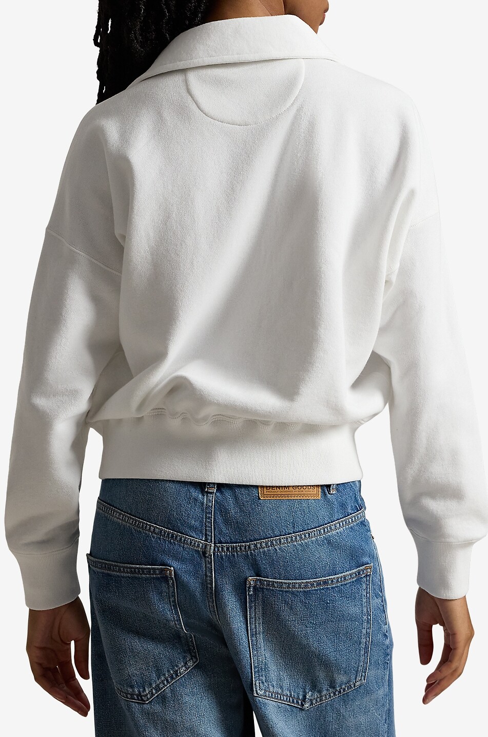 POLO RALPH LAUREN Pony half-zip sweatshirt with shirt collar Women WHITE 3