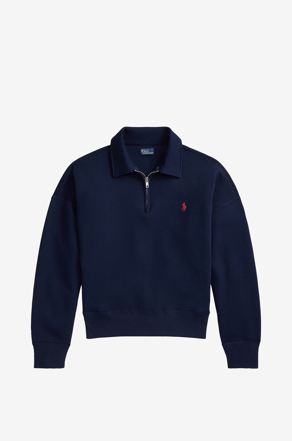 POLO RALPH LAUREN Pony half-zip sweatshirt with shirt collar Women DARK BLUE 1