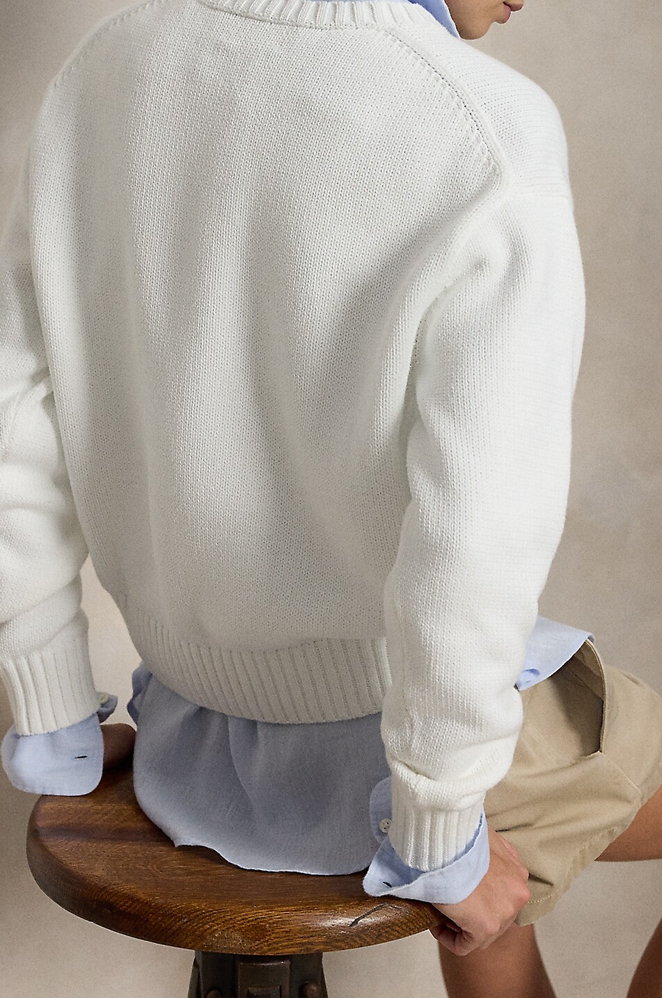POLO RALPH LAUREN Polo Bear cotton crew-neck jumper Women WHITE 4