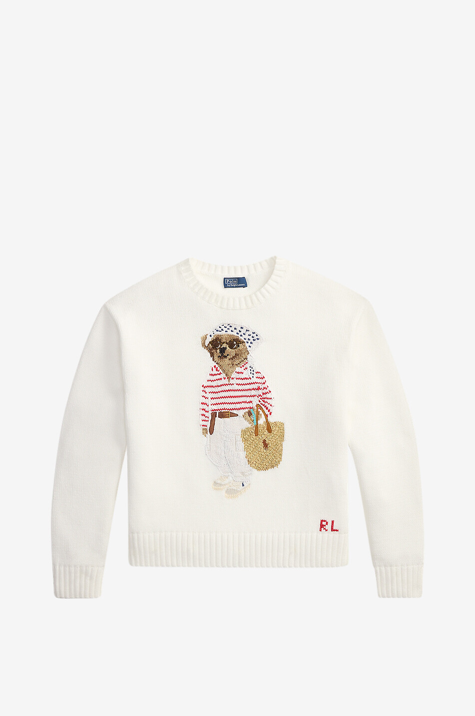 Polo Bear cotton crew-neck jumper