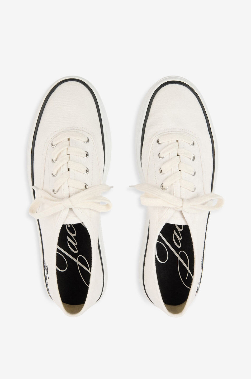JACQUEMUS Baskets basses en toile de coton Les Féfé Femme BLANC 3