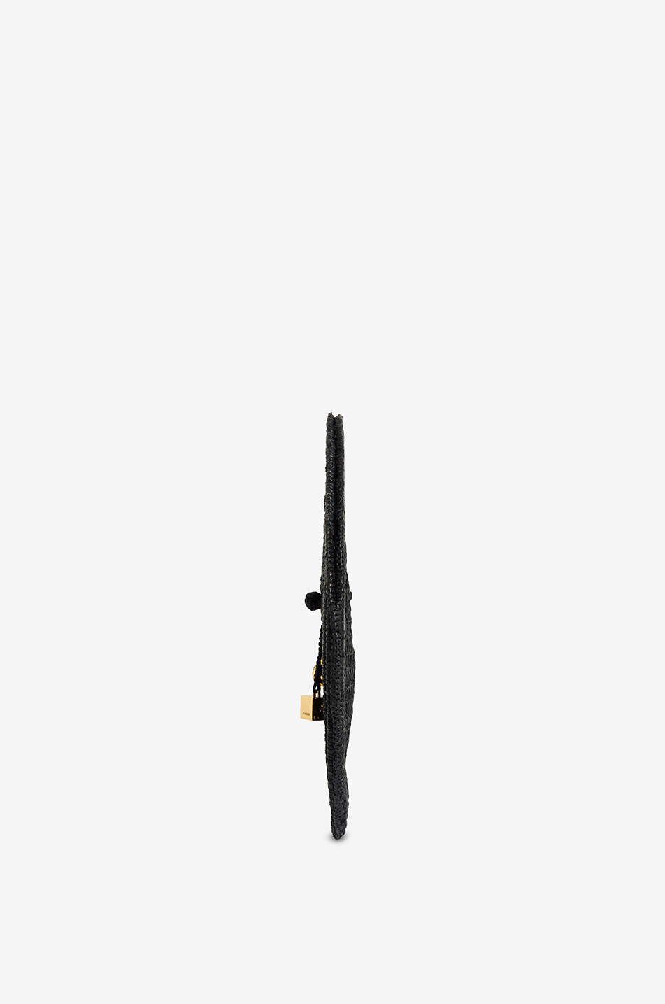 JACQUEMUS Le Petit Rond Spaggia round raffia handbag Women BLACK 4