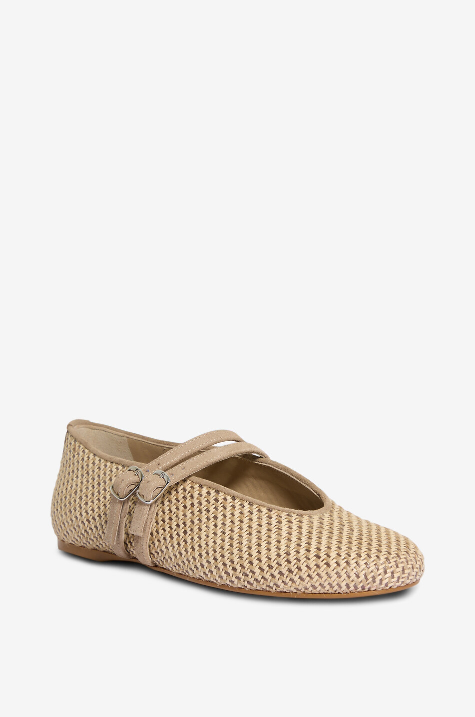 Safira raffia ballet flats