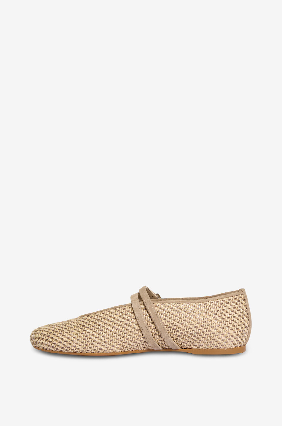 BONGENIE Safira raffia ballet flats Women BEIGE 3
