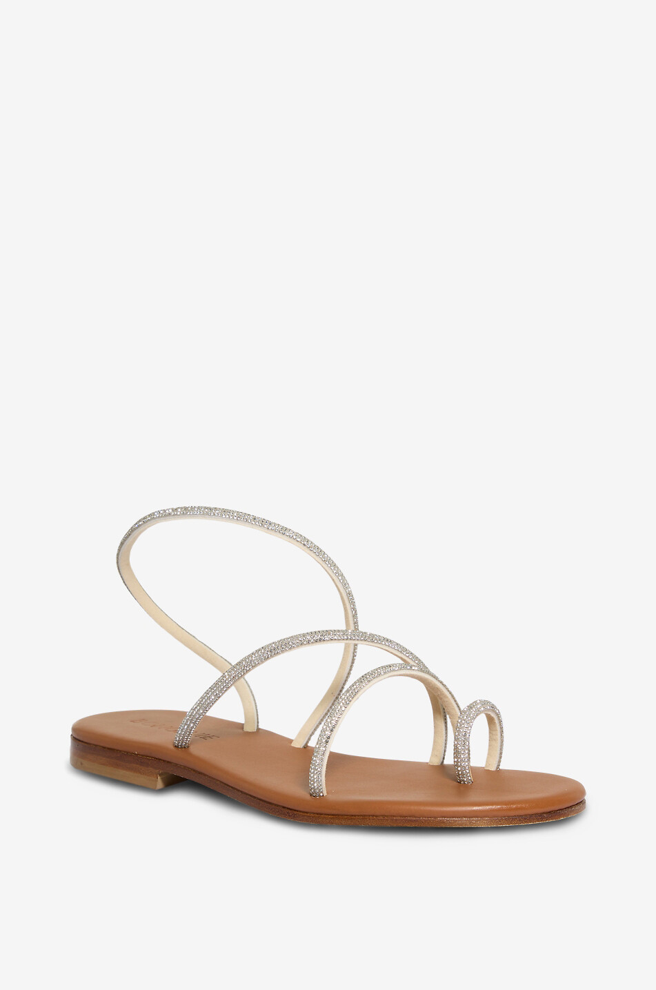 Daniela embellished leather flat sandals
