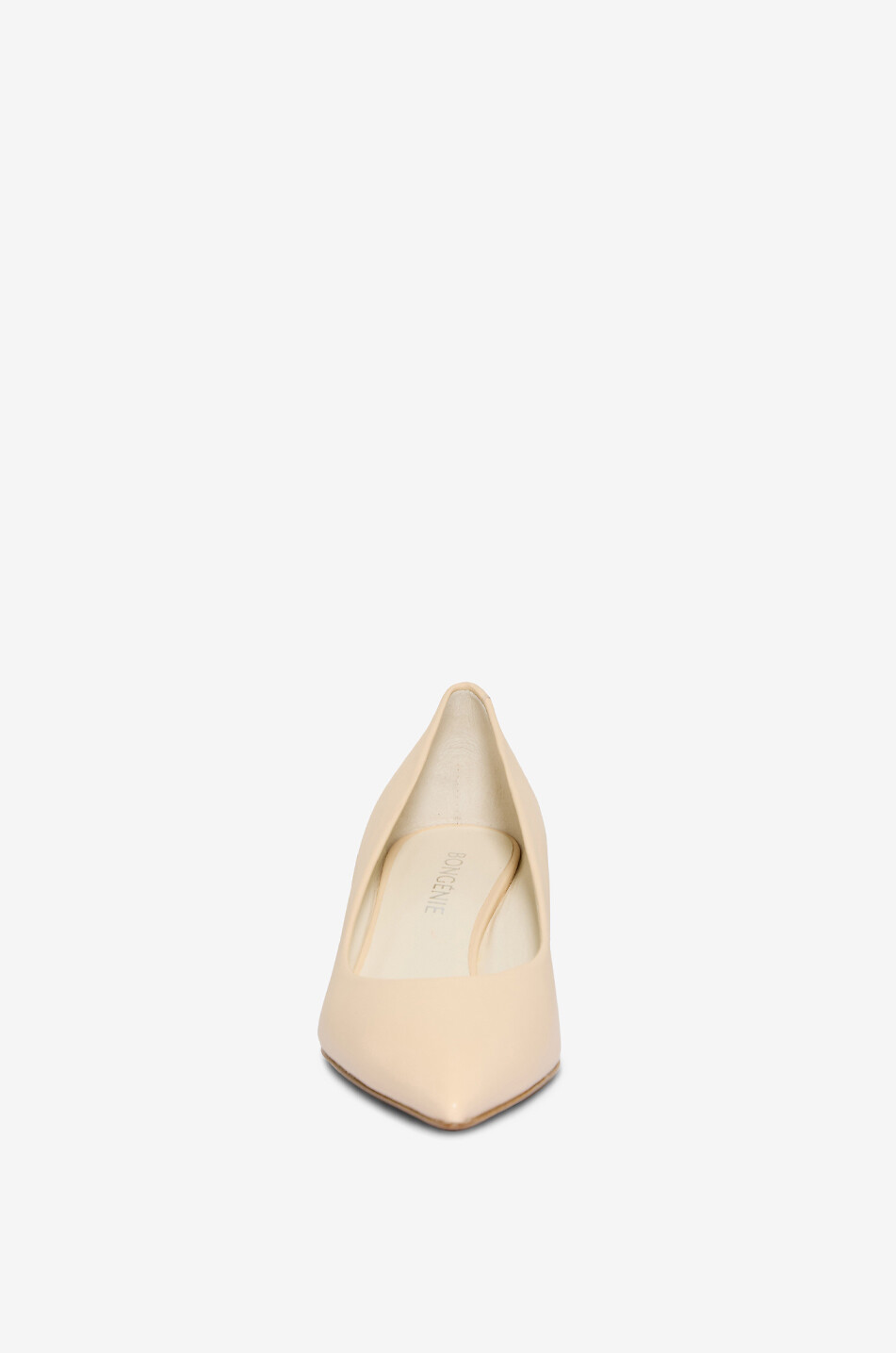 BONGENIE Amal 50 leather stiletto heel pumps Women EGGSHELL 2