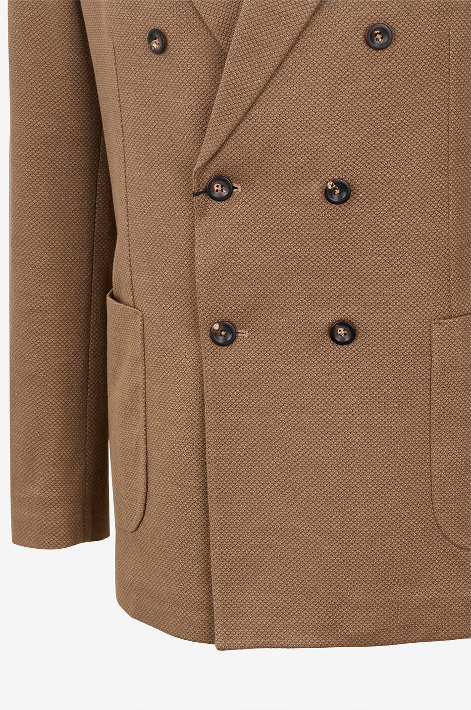 CIRCOLO 1901 Doppelreihiger Blazer aus Baumwolle und Leinen Herren BRAUN 3