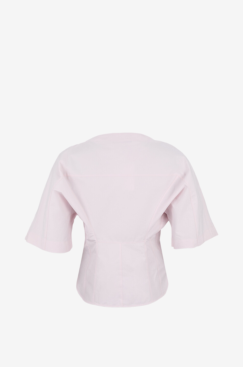 JACQUEMUS Tailliertes Hemd mit U-Boot-Ausschnitt aus Baumwolle La Chemise Moisson Damen HELLROSA 2