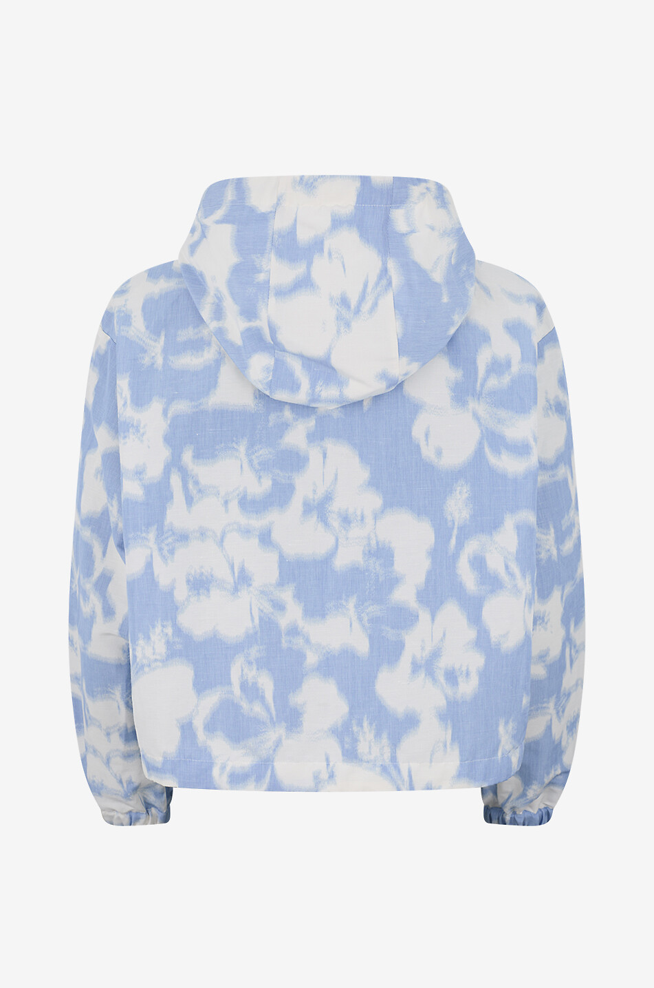 MONCLER Noisetier hooded lightweight jacket in jacquard Women LIGHT BLUE 2