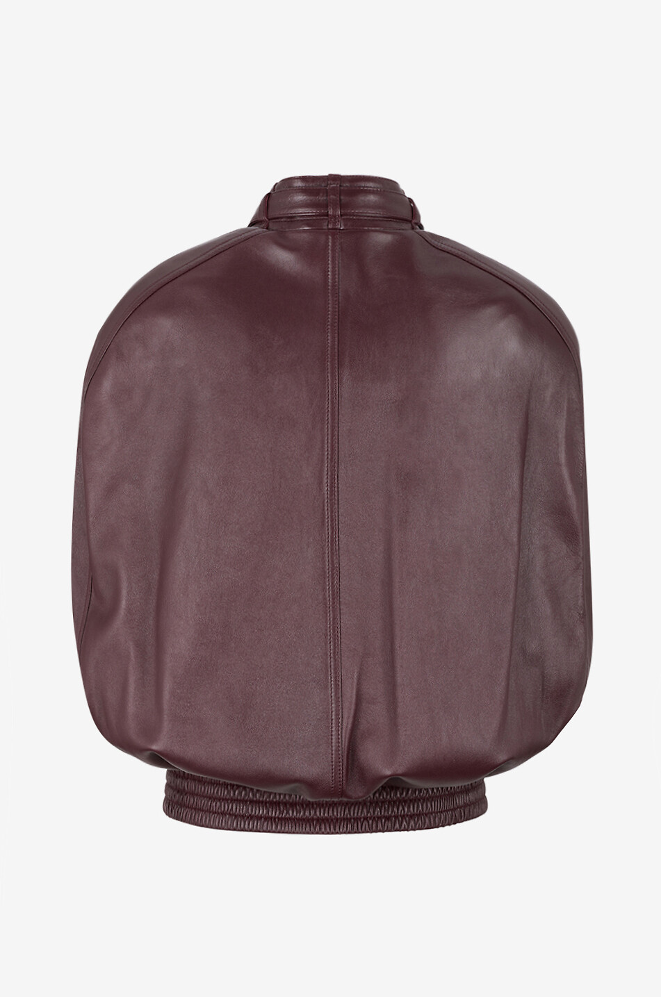 PHOEBE PHILO Blouson bomber courte en cuir Cape Femme ROUGE FONCÉ 2