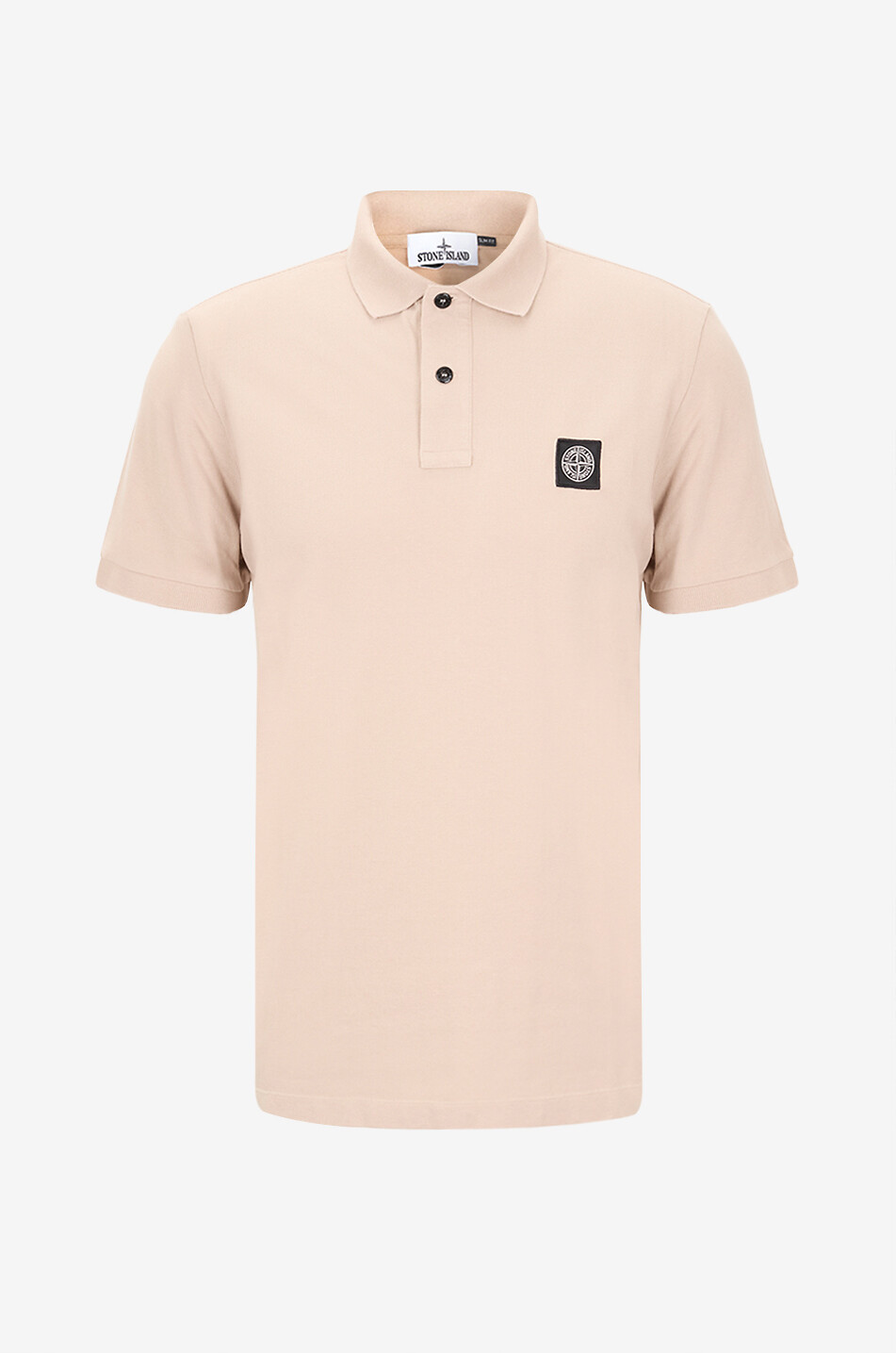 STONE ISLAND Kurzarm-Slim-Fit-Polohemd 2200008 Organic Cotton Piqué Herren Mittle beige 1