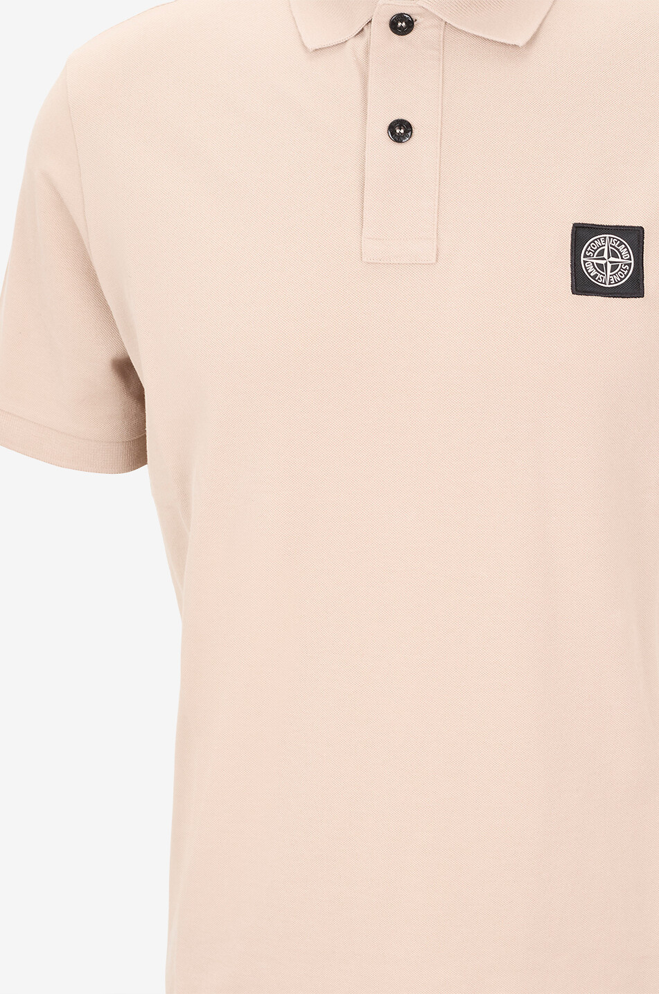 STONE ISLAND Kurzarm-Slim-Fit-Polohemd 2200008 Organic Cotton Piqué Herren Mittle beige 3