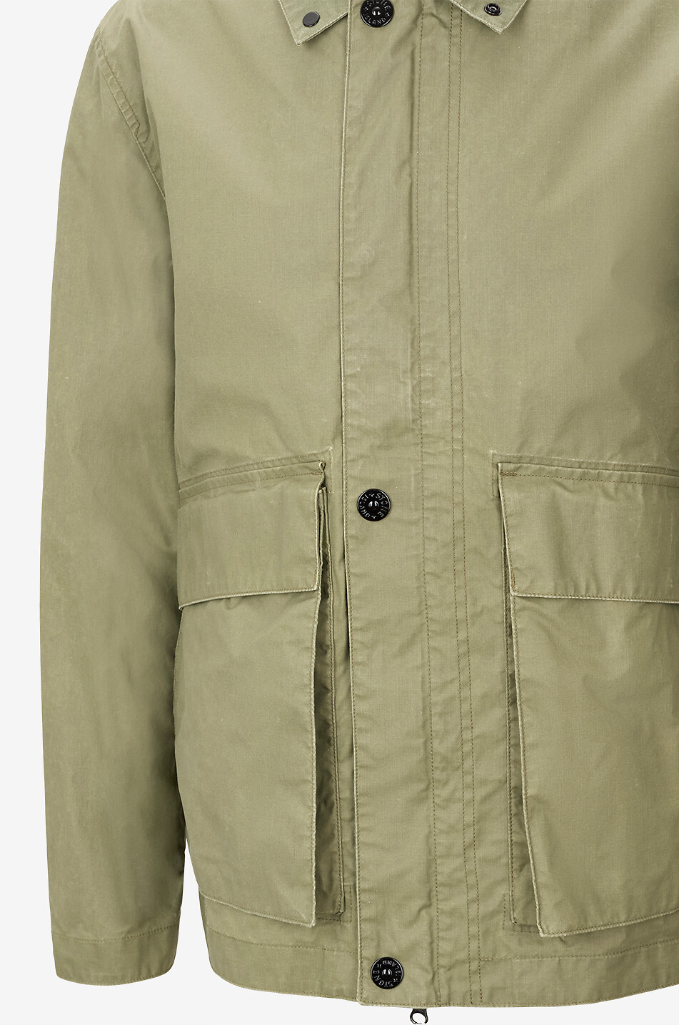 STONE ISLAND 4100054 waxed canvas jacket with shirt collar Men KHAKI 3