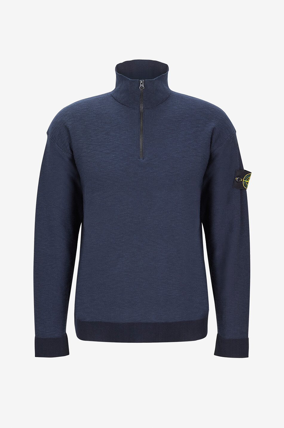 6100070 Organic Cotton Fleece half-zip sweatshirt - STONE ISLAND