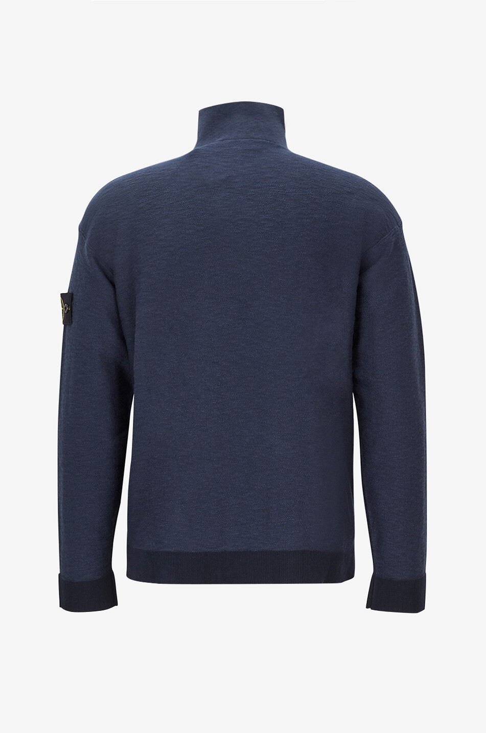 STONE ISLAND Pullover mit Reissverschluss-Stehkragen aus Baumwolle 5100049 Herren DUNKELBLAU 2