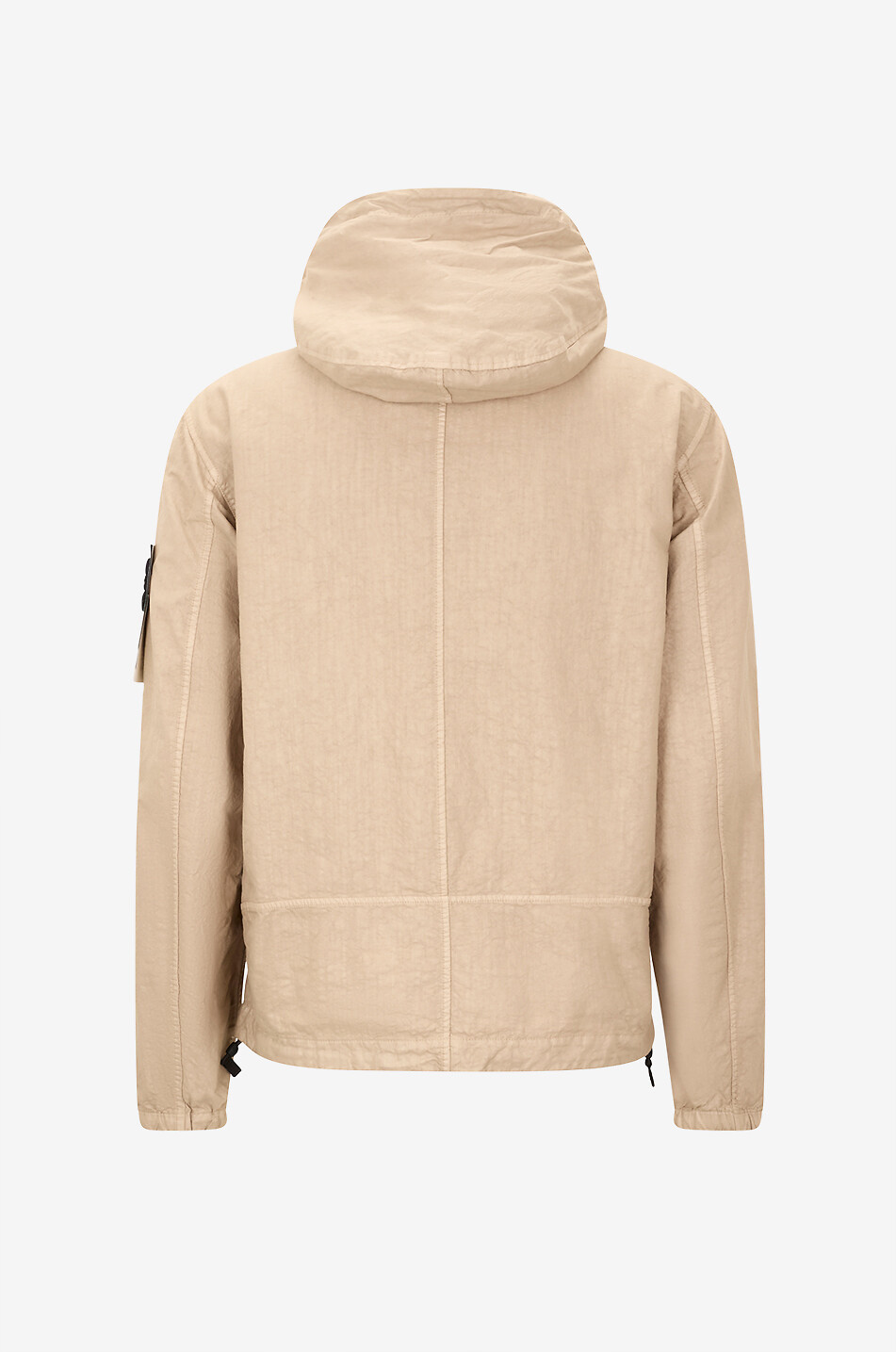 STONE ISLAND Lightweight short hooded jacket in canvas Men BEIGE 2