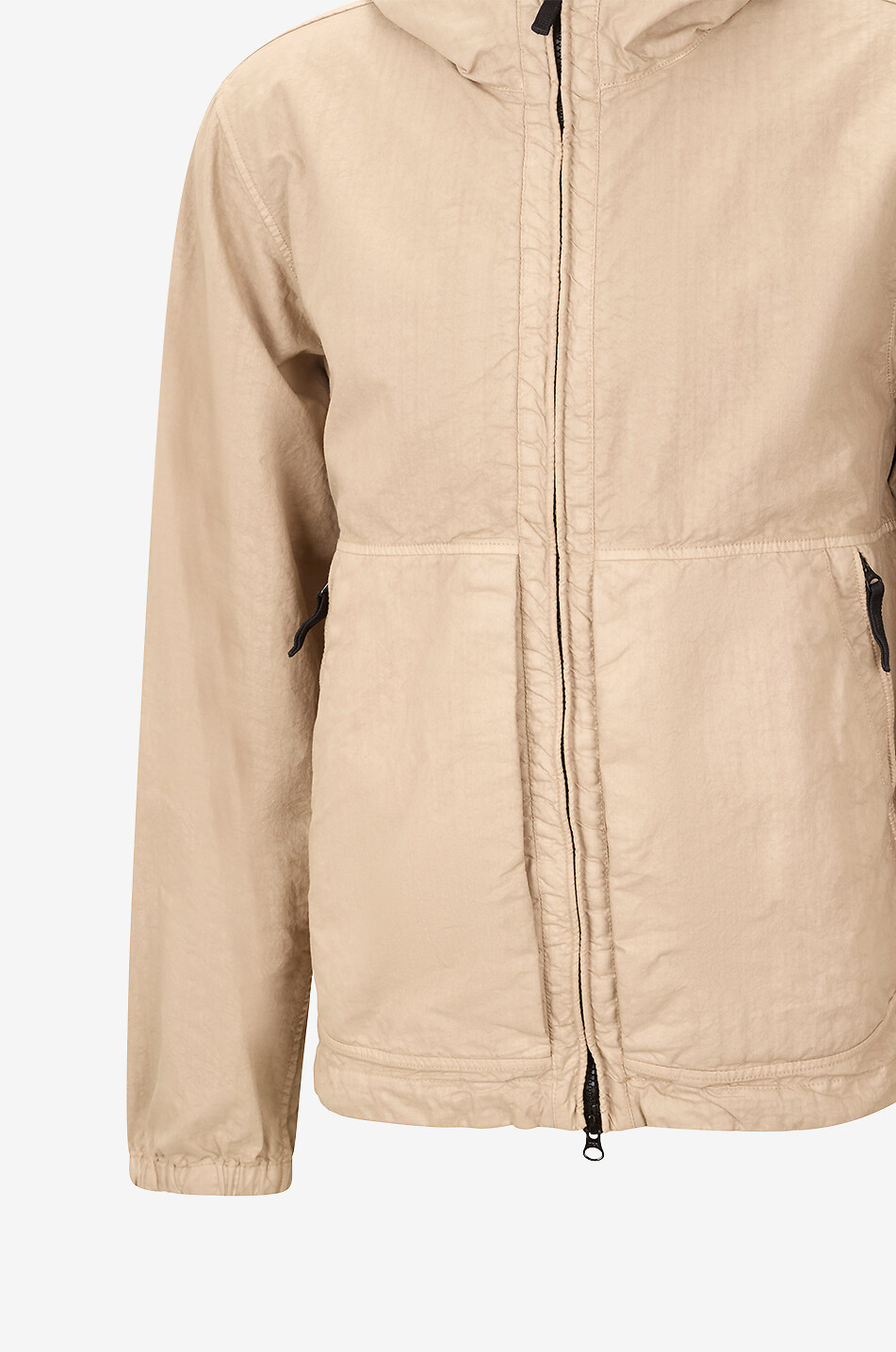 STONE ISLAND Lightweight short hooded jacket in canvas Men BEIGE 3