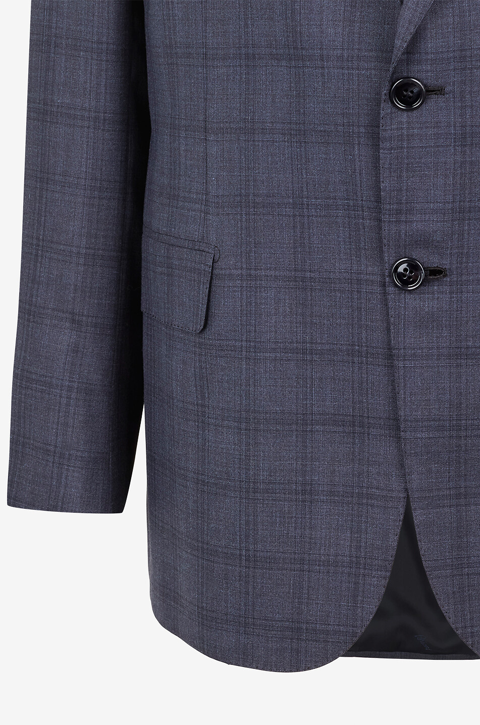 BRIONI Karierter Anzug aus Wolle und Seide Brunico Herren MITTELBLAU 3