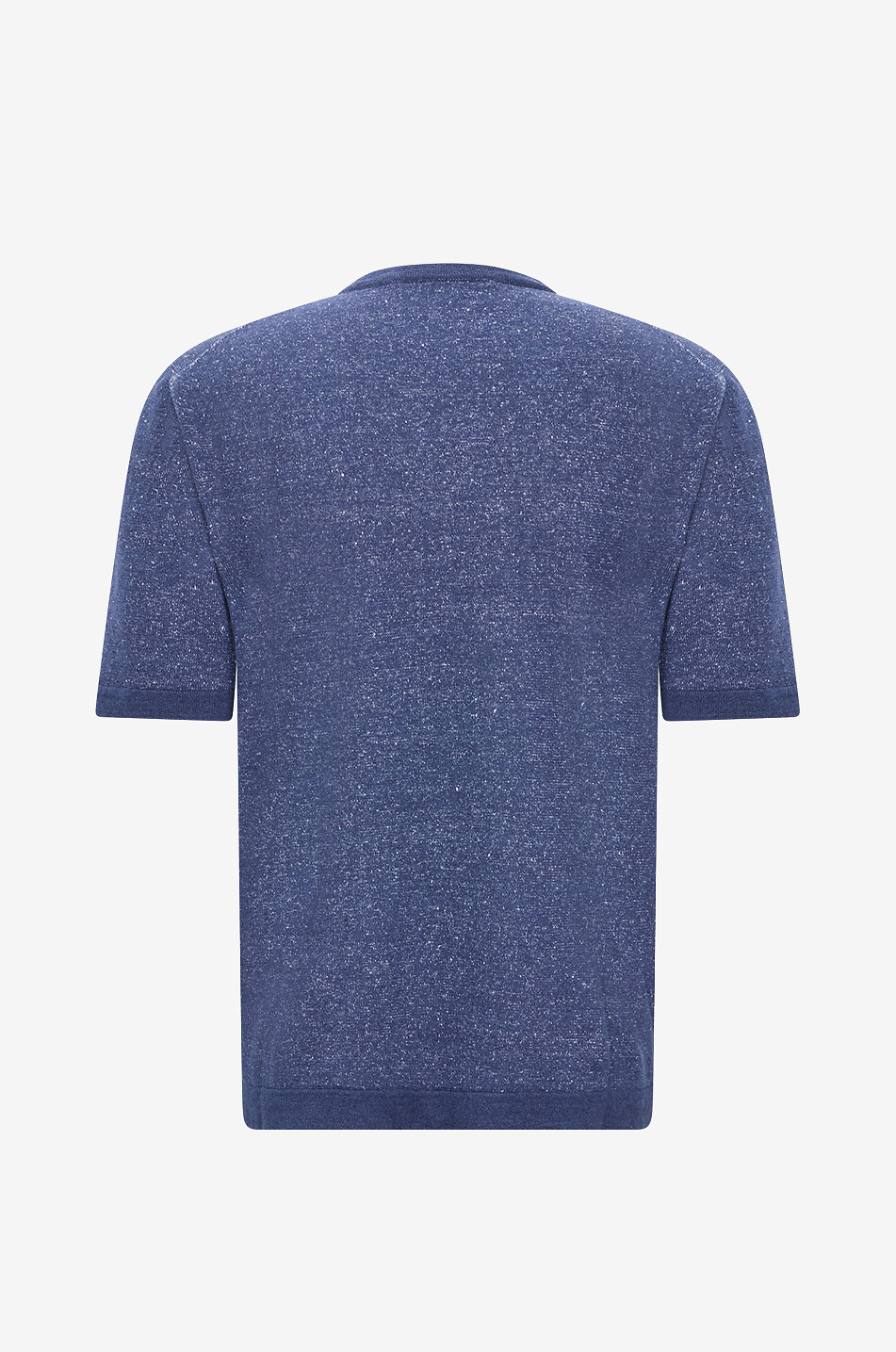 MAURIZIO BALDASSARI T-Shirt mit Rundhalsausschnitt aus Leinen und Baumwolle Herren DUNKELBLAU 2