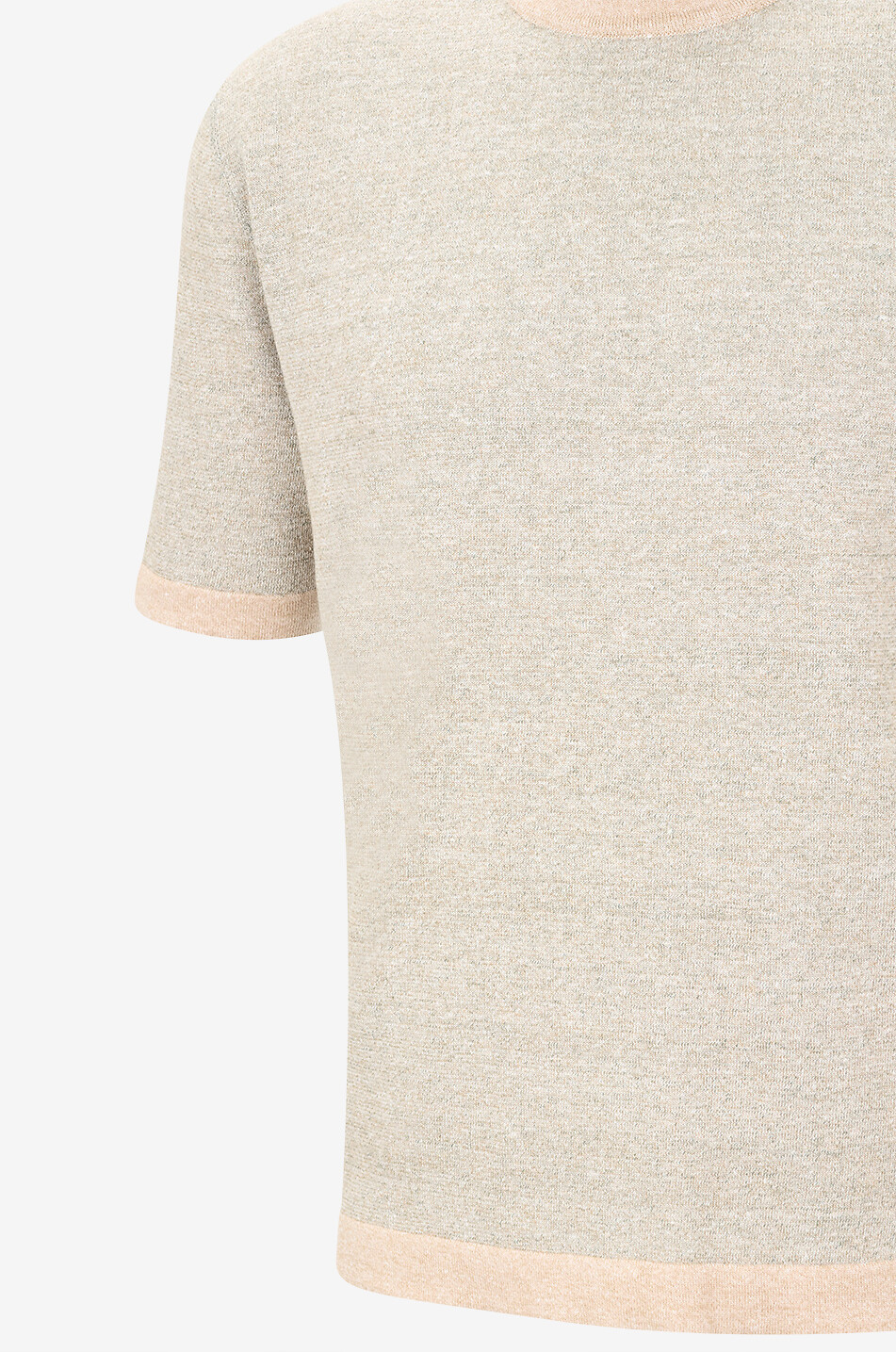 MAURIZIO BALDASSARI Round-neck linen and cotton T-shirt Men LIGHT GREEN 3