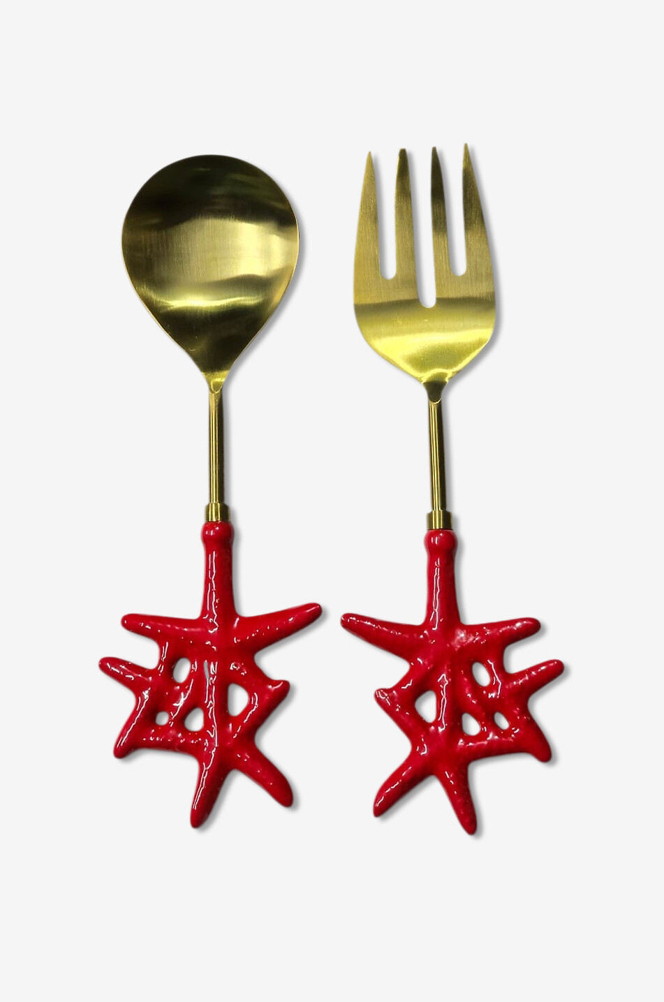 LES OTTOMANS Seastar resin and steel serving cutlery Home RED 1